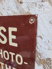 Vintage Amish Porcelain Sign Old Dont Photograph Amish Folk Lancaster County Pa
