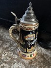Original King Lidded Beer Stein German Cities Rare 
