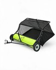 44  Tow Behind Lawn Sweeper Leaf Collector Sweeper For Lawn 26 Cu Ft Capacity