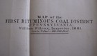 Antique 1881 Map Of The First Bituminous Coal District Of Pennsylvania