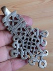 Antique Ethiopian Orthodox Coptic Christian Handmade Silver Cross Pendant Africa