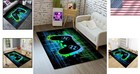 Video Game Rug Kids Bedroom Gamer Room Decor Playroom Gaming Mat 2x3