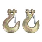 4x G70 5 16  Clevis Slip Hooks W latch Tow Chain Tie Down Flatbed Truck Trailer