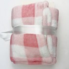 Parent s Choice Pink White Plaid  Gingham Check Soft Plush Baby Blanket New