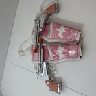  2 W  Holster Vintage Halco Hubley Pink Grip Handle Cowgirl Pistol Toy Cap Gunw