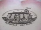 Circa 1910 Souvenir Porcelain Heart Shaped Dish High School Plainville Kansas
