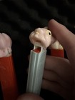 Vintage Fat Ear Bunny Pez Dispenser Lot   No Feet   Metal Spring   Hot Pink