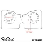 Retrosound Standard Speaker Kick Panels For 1952-77 Volkswagen Beetle Non-vert