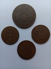 4 China Cash Coins  Ho-nan 200 Cash   2  Republic 20 Cash  Hu-poo 20 Cash