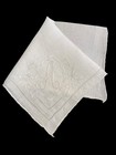Vintage Hanky Handkerchief Monogram A Embroidered Drawnwork Hk258
