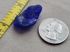 Genuine Beach Sea Glass Surf Tumbled Cobalt Blue Pendant Lava Bonfire Melted V2