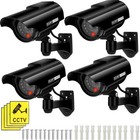 Solar Powered Dummy Fake Surveillance Camera Security Cctv W  Led Flashing Light