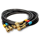 Fieldpiece Hr3b Refrigerant Hose Set 3 Pack 1 4  Ball Valve Hvac Charging Hoses