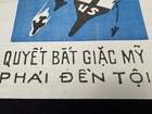 Original Vietnam War North Vietnamese Propaganda Poster Flyer  11  X 17 