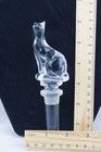 Glass Cat Bottle decanter Stopper  Seal Intact