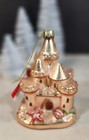 Joyland Blown Glass Sandcastle Christmas Tree Ornament Glitter 5x3 5 Nwt