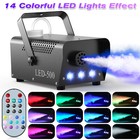 Smoke Fog Machine 500w 3led Party Lights Xmas Dj Stage Fogger Effect Rgb Remote