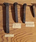 13-antique Railway Spikes nails Blacksmith Hand Forged Vintage  Rare 1880 1940 s