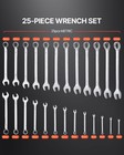 Uimoso Combination Wrench Set 25-piece Metric 6 Mm To 32 Mm With Roll-up Pouch