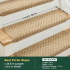 Mbigm 14-pack Bullnose Stair Treads 9 5x30 Beige Basketweave Non-slip