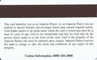 Imperial Palace Casino - Biloxi  Ms - Premium Player Slot Card   blank 