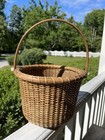 Vintage Nantucket Style Basket With Swing Handle