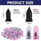 100pcs Tire Repair Screws Kit With Screwdriver 2 Sizes Rubber Plugs Flat Tires