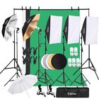 Photo Studio Photography Light Kit Umbrella Softbox Backdrops Stand W panel