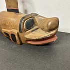 Vtg Northwest Coast Tlingit Wood Carved Killer Whale 15    Sculpture Large Orca 