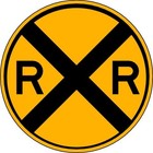 Lyle W10-1-30ha Rxr Traffic Sign  30 In Height  30 In Width  Aluminum  Circle 