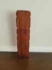 Maori Tiki Statue New Zealand Carved Wooden Maori Teko Paua Shell Eyes 5 5 