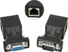 Db9 Rs232 To Rj45 Extender  Db9 9-pin Serial Port Female male To Rj45 Cat5 Cat6 