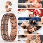 Pure Copper Magnetic Bracelet Adjustable Ultra Strength Magnets With Sizing Tool