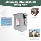 200-amp  3 Pole 120 V 240 V Generator Transfer Switch  48 000 W Manual Transfer