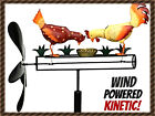 New Pecking Chicken   Rooster Whirligig  Wind Powered Kinetic Yard Decor Spinner