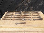 Vintage Stair Carpet Grips   Metal Stair Runner Grips - 10 Pairs And 1 Odd   21 