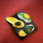 Handmade Fused Glass Avocado Pendant Unique Artisanal Jewelry 