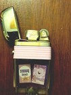 Rare Vintage Scripto Goldenglow Vu Lighter - Mr  Bubble glass Wax 