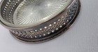 Wallace Silver Plated Wine Bottle Coaster With Glass Insert Usa  Beautiful   Euc