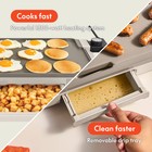 Bella - 10  X 20  Electric Griddle With Warming Tray - Oatmilk