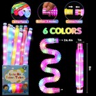 24 Pack Glow Sticks Bulk Party Favors For Kids 4-8-12  Light Up Pop Tubes Goo   