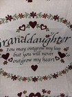 Granddaughter Heart Floral Tapestry Woven Throw Blanket 48  X 60  New