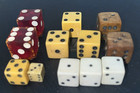 Lot Of 12 Vintage Bakelite Celluloid Bone Dice