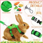 Adjustable Bunny Rabbit Harness And Leash Set Small Pet Cute Vest Harness Leash