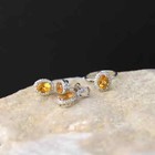 4ct Oval Cut Women Jewelry Set 14k White Gold Plated Lab Created Yellow Citrine