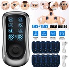 Tens Unit Machine Ems Muscle Stimulator Electrotherapy Device Rechargeable Usa