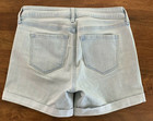 Vintage Old Navy Size 4 Denim Shorts Light Wash Cuffed Stretch Blue Inseam 4 