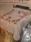 Vtg Bucilla Applique Quilt Kit  8971 Garden Red Poppies Bedspread 84x100