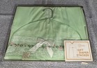 Vintage Baby Girl Nursery Diaper Stacker Holder Lace Flowers Mint Green Cutler
