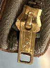 Vintage Manicure Set Brown Genuine Leather Case Rare W comb
